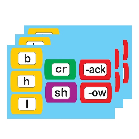 Ashley Productions Die-Cut Magnetic Foam Word Chunking, 100 Pieces Per Set, 300PK 40007